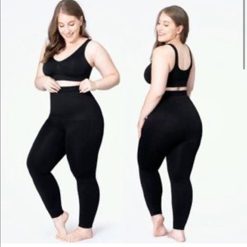 Empetua Black High Waisted Shaping Leggings Size 2X